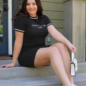 SHEIN  Black body con dress